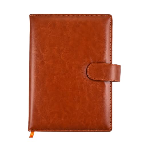 Image of Cubic A5 Foambound Leather Notebook Light Tan | 160 Pages | Soft Cover | Button Closure | Premium Journal for Office, School, Notes, Journaling | Elegant, Durable & Compact Design