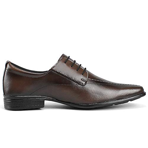 SAPATO SOCIAL MASCULINO KIT 3 PARES COM BRINDES (Black And Coffee, 43)