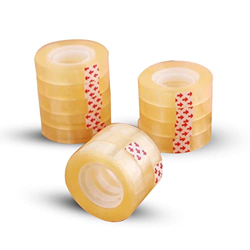 Super Mundo - Celo Cinta adhesiva, 36 rollos, 12mm x 30m, cinta adhesiva transparente, ideal para oficina y hogar