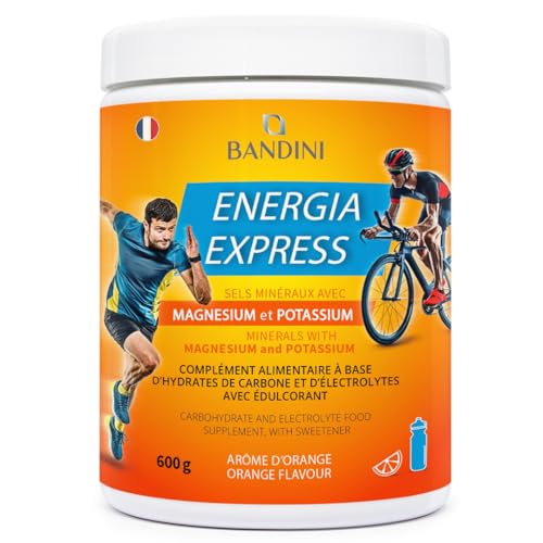 Bandini® Energia Express 600g Magnésium et Potassium | Electrolytes en Poudre | Complément alimentaire à base de Glucides et Sels minéraux avec | Sportifs et Athlètes | Vegan | Produit en Italie