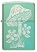 Zippo Mushroom Design High Polish Green Pocket Lighter