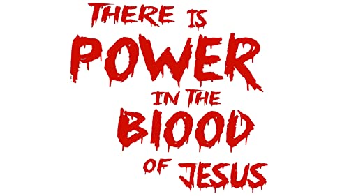 Power Blood Jesus Christ Lord GOD Bible Truck Car Window Vinyl Decal Sticker 6" (Red)