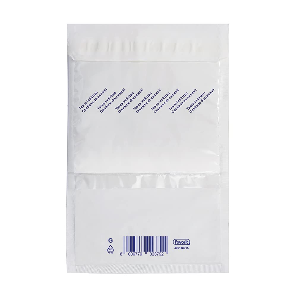 Favorit 50 Buste Postali Imbottite con Pluriball Formato Interno 24x33 cm colore bianco