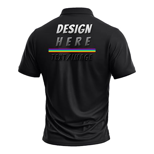 Camisetas Polo Personalizables para Hombres, Diseña tu Propio Logotipo, Imagen o Texto miniatura 3
