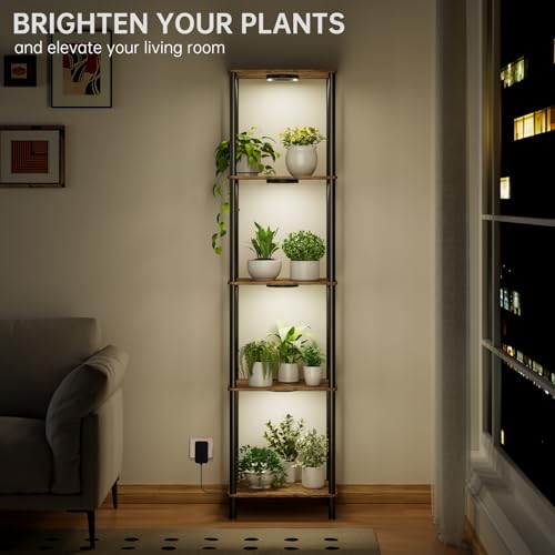 Bstrip 66in Tall Indoor Plant Stand with Grow Light, 5-Tier Plant Shelf by Bstrip - Used condition - Image 2