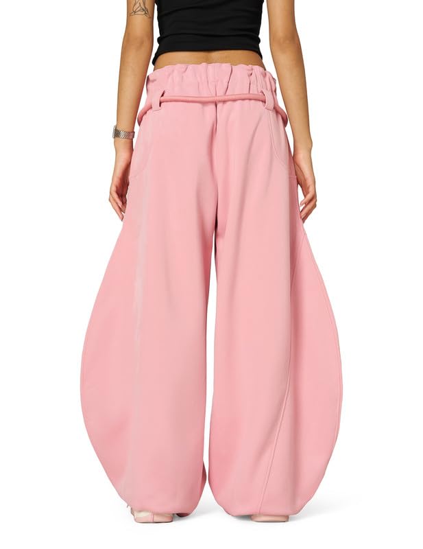 Aelfric Eden Herren Baggy Jogginghose Damen Barrel Sweatpants Baumwolle Kordelzug Freizeithose Wide Leg Elastic Sporthose mit Taschen