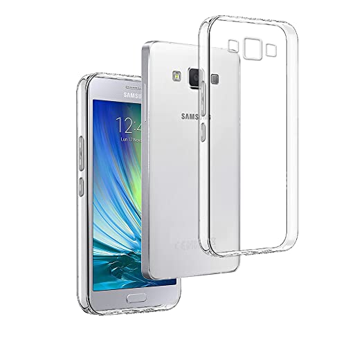 REY 3X Funda Carcasa Gel Transparente para Samsung Galaxy A5 (2015), Ultra Fina 0,33mm, Silicona TPU de Alta Resistencia y Flexibilidad