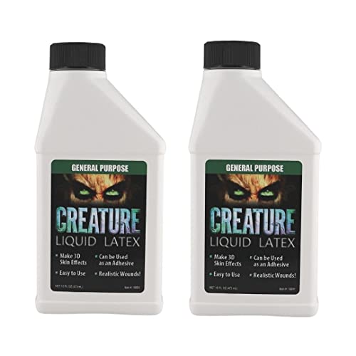 Creature Liquid Latex 2 Pack - CLEAR - General Purpose Professional Special Effects, for Halloween