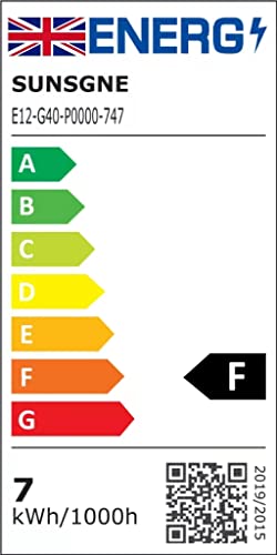 25 Pack G40 Incandescent Replacement Light Bulbs: 7 Watt G40 Globe Bulbs for Outdoor Chritsmas String Lights, C7/E12 Candelabra Screw Base Salt Lamp Night Lights Bulbs, Indoor/Outdoor Use, Warm White - Image 7