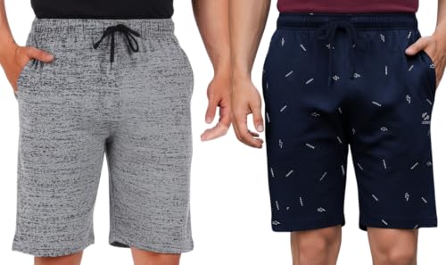 Image of GUIDE Men's Regular Fit Printed Cotton Shorts