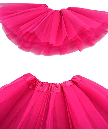 Bgfks 5 Layered Toddlers Tulle Tutu Skirt For Girls With Headband For Baby Girl 0 To 36 Months (Hot Pink, S,0-6 Months) #TOP3