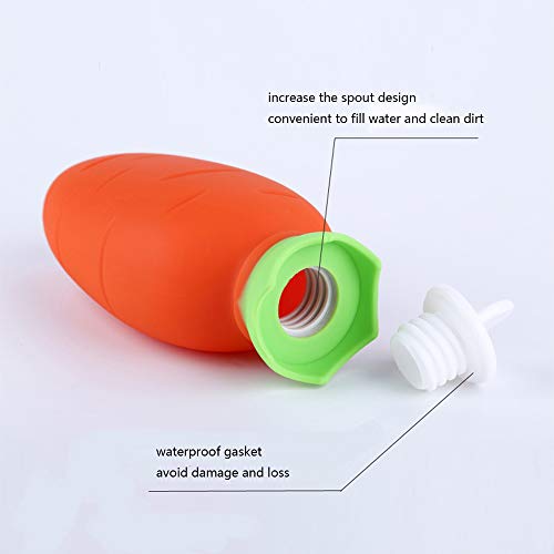 Hot Water Bottle with Cover, VEEKI Silicone Mini Cute Explosion-Proof Hot and Cold Water Bottle, Suitable for Hot & Cold Therapies, Back Pain, Winter Warmer and Summer Heat Dissipation - Thumbnail 7