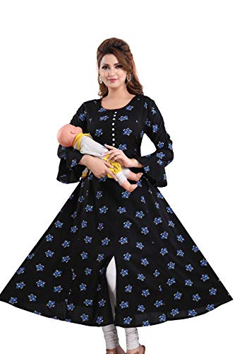 Image of Soulemo Women's Cotton A-Line Maternity Kurtas