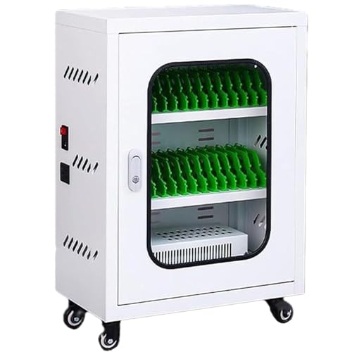 Gabinete de carga para teléfono móvil con puertos USB, estación de carga de 60 ranuras y carrito de almacenamiento para oficina escolar, portátil para estudiantes y empleados