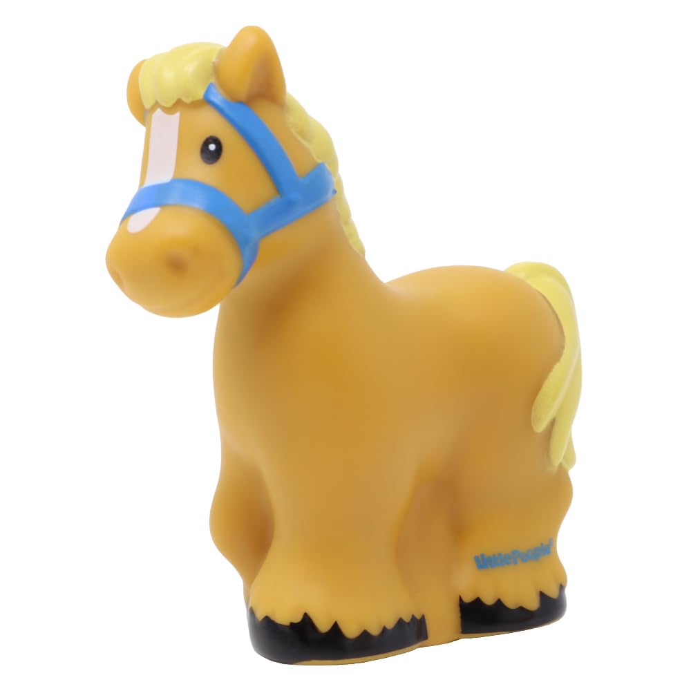 Fisher-Price Parte di ricambio Little People Caring for Animals Farm Zoo Safari Friends Playset DWC31 e CHJ51 - Figura di cavallo marrone marrone chiaro