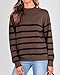 KIRUNDO Fall Sweaters for Women 2026 Striped Turtleneck Ribbed Knit Sweater Trendy Pullover Jumper Winter Fashion Clothing(Small, Coffee)