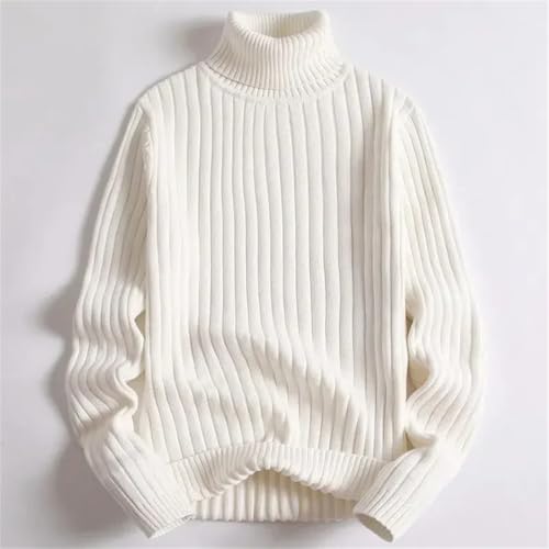 Men's Casual Turtleneck Sweater Warm Solid Knit Pullover Autumn and Winter4