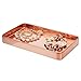 mDesign Modern Decorative Metal Guest Hand Towel Tray Holder Organizer for Disposable Paper Napkins, Jewelry, Makeup - Bathroom Vanity Sink Counter Organization - Unity Collection - Rose Gold