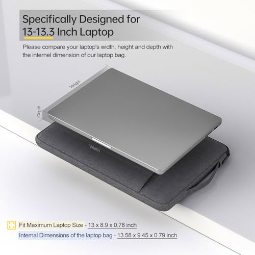 Image of iKammo 13-13.3 Inch Laptop Case Bag For Lenovo Chromebook Flex 5 /Acer Spin 5,Surface Laptop 4 3 /Book 13.5,Hp Spectre X360 /Dell Inspiron 13 7000 /Macbook Pro 14 Inch M1 A2442 Sleeve(Space Grey)