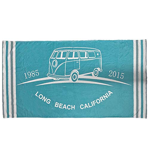 HOMELEVEL Strandlaken strandhanddoek badhanddoek strandlaken katoenmix spreuken 180cm x 90cm badhanddoek strandhanddoeken lighanddoek (Mint Bully Bus)
