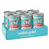 Solid Gold High Protein Wet Dog Food for Large Dogs & Small Dogs - Soft Grain Free Canned Dog Food w/Real Beef, Prebiotics & Superfoods for Gut Health & Immune Support - All Ages - 6ct 13.2oz Cans