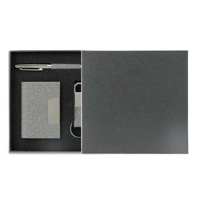 GiftOlogyGift set for men | Office Gifts for men boss Set of Card Holder, Key Chain and Pen (Black)