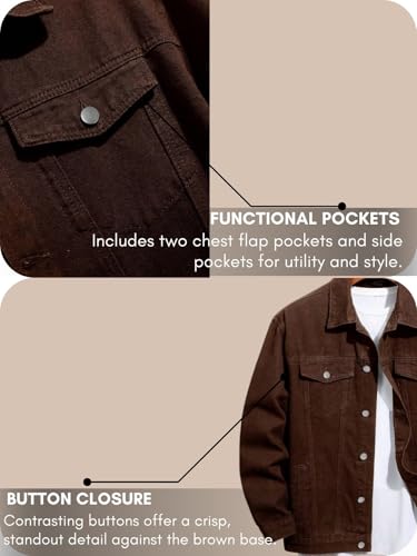 Image of GRECIILOOKS Men'S Denim Jacket | Classic Regular Fit Jeans Jacket For Men | Stylish Branded Jackets For Men - Timeless Casual Wear