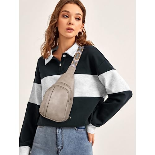 Image of CLUCI Crossbody Bags for Women Men,Leather Sling Bag Cross Body Backpack for Woman Gifts for Women Birthday Unique
