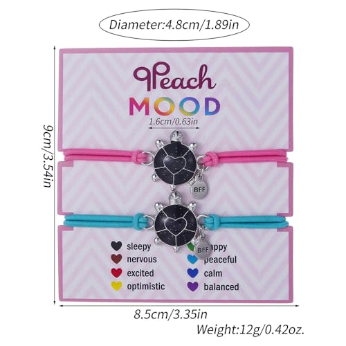 Dinosaur Frog Turtle Dragon Color Changing Mood Bracelet Set for Women Emotion Feeling Temperature Sensing Wrap Bracelet with Card Friendship Jewelry4