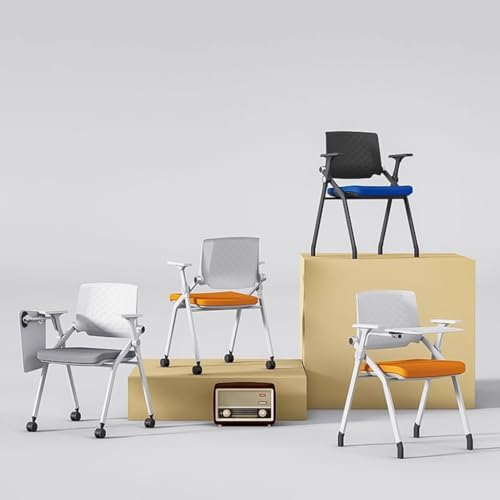 Chaise gain de place grise avec tableau écriture pour petit espace