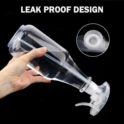 Plastic Spray Bottles Empty Spray Bottle with Extra 2 Sprayer Head, 4 Pack 28.4oz/840ml Heavy Duty Spraying Bottles Mist/Stream Water Bottle for Cleaning Solutions, Plants, Pet, Essential Oils, Hair - Thumbnail 4
