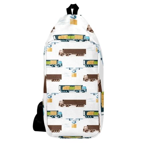 Sac à dos à bandoulière design multicolore et ergonomique pour adulte