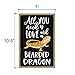 Honey Dew Gifts All You Need is Love and a Bearded Dragon Funny Wooden Home Decor for Pet Reptiles Lovers, Hanging Decorative Wall Sign, 7 Inch by 10.5 Inch, 76202
