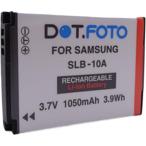 Dot.Foto SLB 10A Premium 3.7v / 1050mAh Batería Recargable para Samsung EX2F, ES55, ES60, WB200F,WB250F, WB280F, WB350F, WB500, WB550, WB700, WB750, WB800F, WB1100F, NV9, L100, L110, M310W
