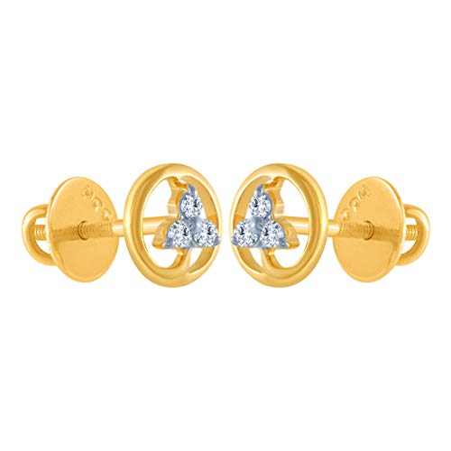 P.C. Chandra Jewellers Gold and Diamond Stud Earrings for Women - Image 3