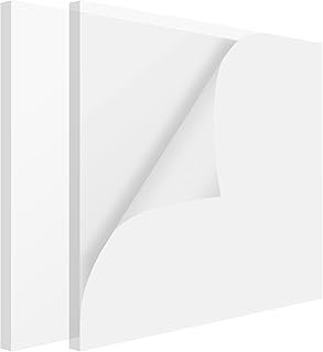 PINGEUI 2 PCS 12 x 12 x 3/8 Inch Clear Acrylic Plexiglass Sheets, Durable Square Cast Plexiglass Panels, Plastic Plexiglass Board with Protective Films for DIY Projects, Signs, Home Decor