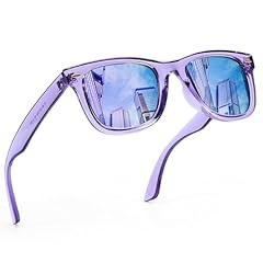 A1-purple Frame Purple Mirror Sunglasses