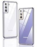 【Langlebig Kristallklar & Vergilbungsfre 】: Diese Samsung Galaxy S21 Hülle besteht aus verbesserten deutschen Bayer TPU Materialien, die Funktionen von Anti-Yellow wurden auf das 15-fache verbessert. HD Klarheit, transparente, klare Telefonabdeckung wie Kristall. 