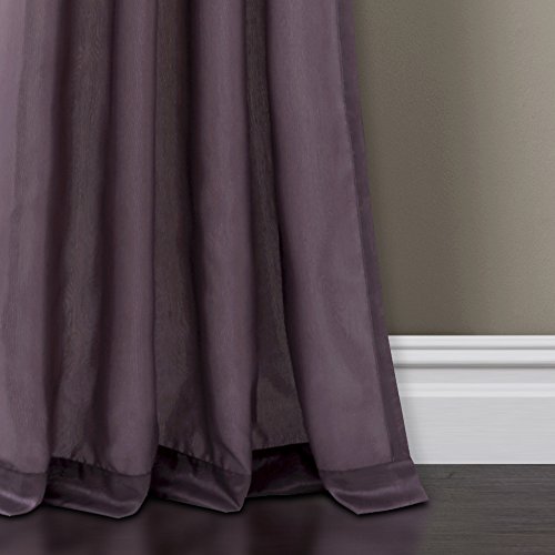 Lush Decor 16T001494 Night Sky Window Curtain Panel, Single, 42 Inch W X 84 Inch L, Purple & Gray - Sequin Curtains thumb #2