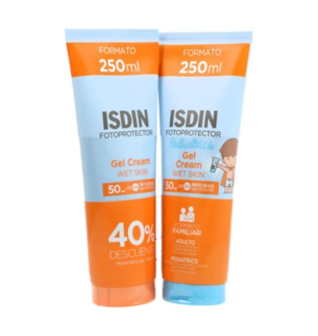 Isdin Fotoprotector Pack Gel Crema Spf50, 250 ml + Gel Crema Pediatrics Spf50, 250 ml