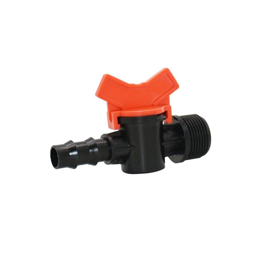 Equipos de riego automático 16mm 20mm Manguera de jardín del Grifo con Rosca Macho 3/4 1/2 3/4 Manguera de la válvula de riego de la grúa Grifo de riego Regulador de 30 PC (Size : 20mm Hose)