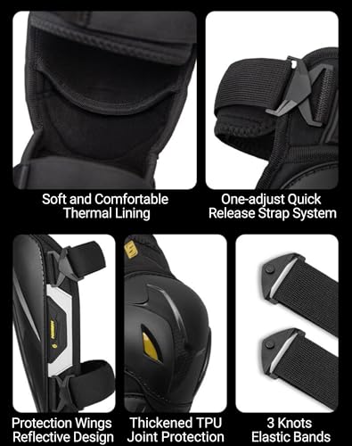 Rodilleras y coderas de moto ajustables para protección de motocross 3