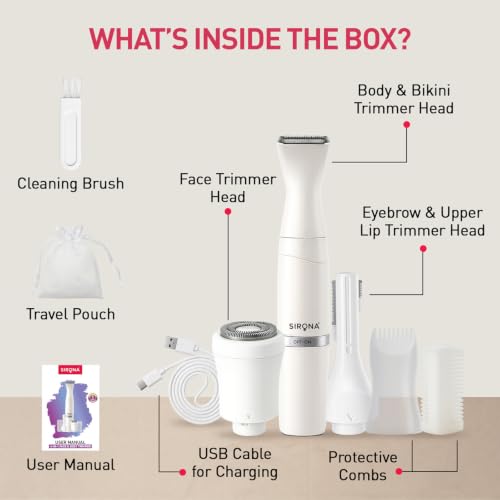 Sirona 6-IN-1 Face & Body Trimmer for Women - Image 3