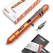 Produktbild DMAX® Bit Pen - taktischer Stift mit Kugelschreiber M-22 Mine & Bit-Halter magnetisch - Tactical Defence Pen mit Alu Gehäuse - Schrauben-Dreher mit Clip & Hex Bit Torx T6 & T8 - Kubotan Stift orange