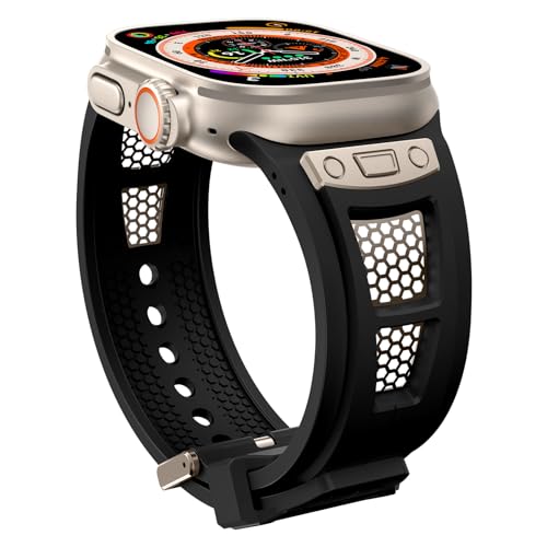 [Dee Plus] �A�b�v���E�H�b�` �o���h ���^�����b�V�� �ʋC�� �y�� �x���g iWatch ultra/ultra2 �o���h 49mm 45mm 44mm 42mm �A�b�v���E�H�b�`�E���g�� iWatch SE/SE2/9/8/7/6/5/4 �ɑ�