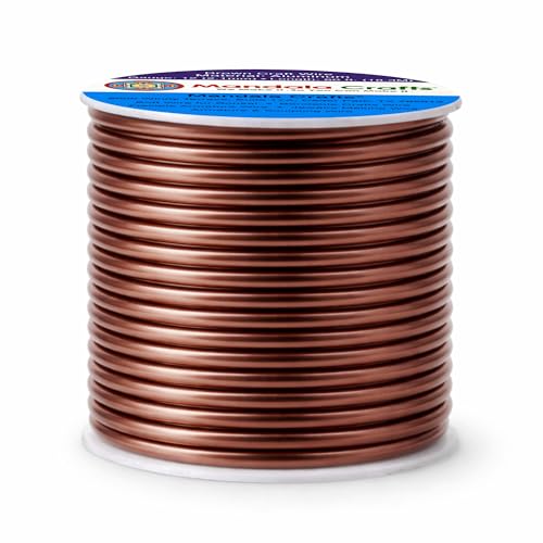 Image of Mandala Crafts 12 Gauge Brown Anodized Aluminum Craft Wire, 60 FT | Colored, Flexible, Bendable, for Bonsai, Armature, Sculpting, Wire Wrapping, Jewelry Making, Weather & Tarnish Resistant