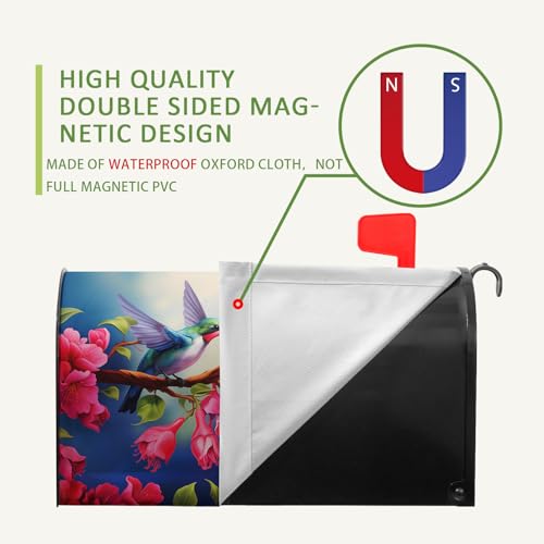 image for Dacawin Summer Mailbox Covers Magnetic Oversized Hummingbird Flower Ma