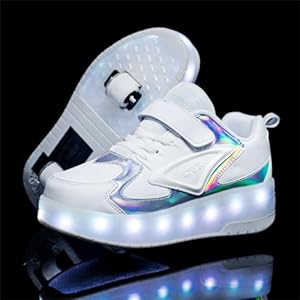 NOLLY deformatie schoenen, kinderen, studenten, rollerschoenen, quad skateboardschoenen, skaten,buitensport rollerschoenen, luie reismodus, rood, maat 34