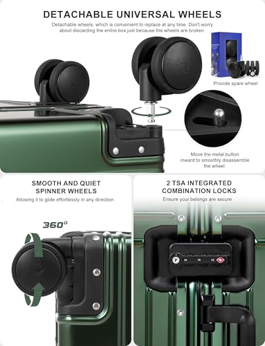 KANGSHILU All Aluminum Luggage Set
