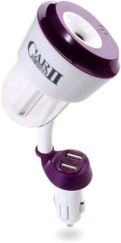 Auwod Car Air Humidifier Diffuser Essential Oil Aromatherapy Diffusers with Dual USB Charger Adapter, Ultrasonic Humidifier for Vehicle Automobile(Purple)